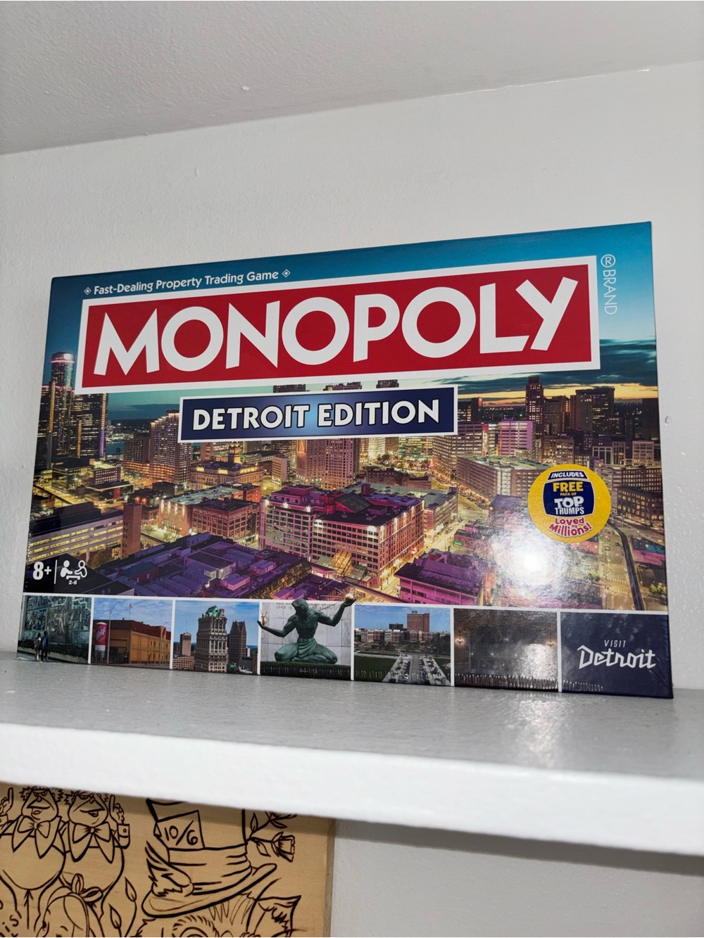 Detroit Edition Monopoly Board Game - Brand - Blue/Red